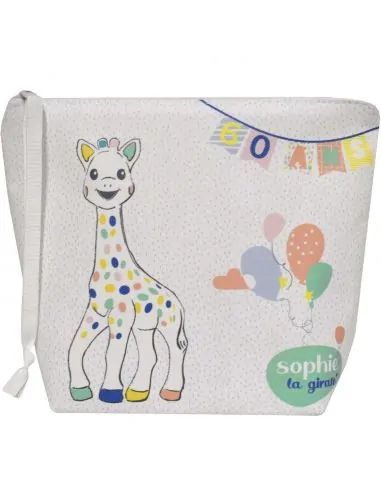 Pochette maillot mouillé Sophie la girafe les 60 ans couleur pastel