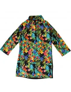 Tee Shirt anti UV Femme Tropiques motifs floraux