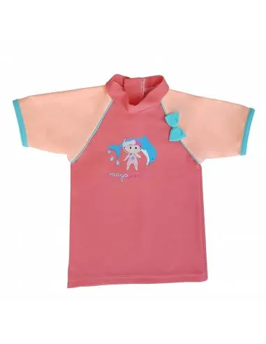 Tee-shirt anti UV bébé fille Peachy zip arrière manches courtes