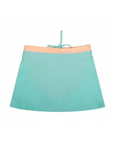 Maillot Jupe culotte anti UV Peachy Peach couleur turquoise et pêche