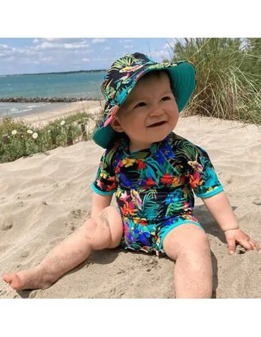 Maillot et chapeau bébé enfant collection tropical-Les Petits Protégés